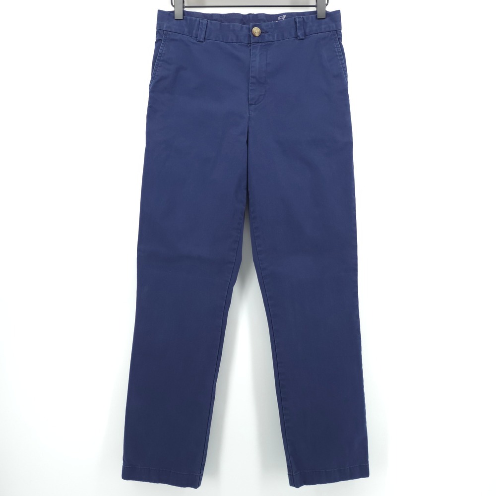 Vineyard Vines Boys Pants Chino Size 18 Navy Blue Preppy Straight Leg Trouser